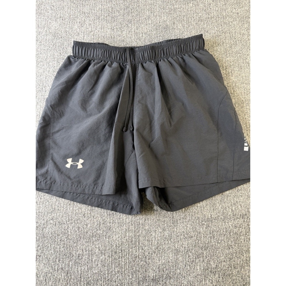 Under Armour HeatGear Running Shorts Men's Medium Black Lined Zip Pocket